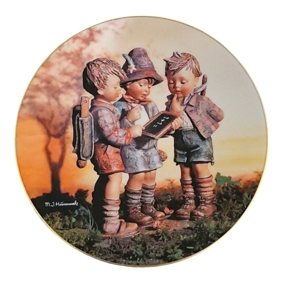 MJ Hummel Unser erster Schultag wird in der Collection Gobel porcelain plate 8โฆ - Picture 2 of 8